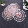 thumbnail image 1 of Table Mat Milk Fiber Fabric Delicate Embroidery Romantic Vintage Round Dining Table Runner for Party, 1 of 7