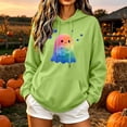 thumbnail image 2 of Women Halloween Spooky Ghost Sweatshirts Oversized Crewneck Hoodie | Vintage Halloween Sweatshirt, Casual Long Sleeve Pullover, Fall Halloween Costumes, Funny Vintage Graphic Sweatshirt, 2 of 5
