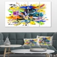 thumbnail image 1 of Yellow Blue Abstract Floral Design - Extra Large Floral Wall Art, 1 of 4