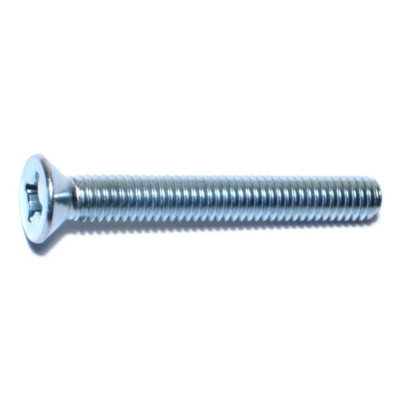 5/16"-18 x 2-1/2" Zinc Plated Steel Coarse Thread Phillips Flat Head Machine Screws MSCFS-674