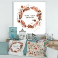 thumbnail image 2 of Designart 'Impression Of Bird Feathers Wreath' Traditional Framed Canvas Wall Art Print, 2 of 5