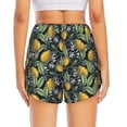 thumbnail image 3 of Picia Citrus Fruits Elegant Lemons Pattern Women's 2 in 1 Athletic Running Shorts High Waisted Workout Casual Gym Sweat Shorts with Comfy Liner Zipper Pockets-Medium, 3 of 9