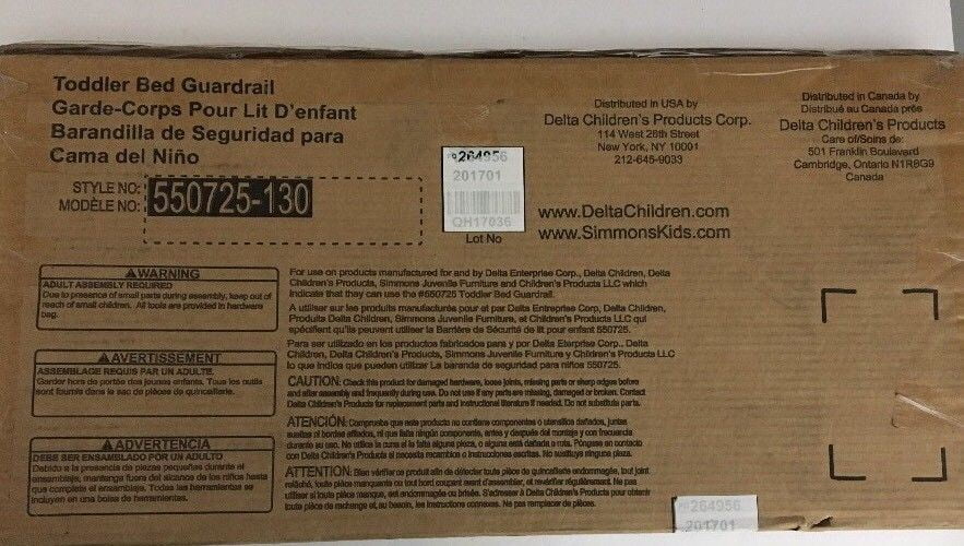 Delta Children Bennington Elite Toddler Guard Rail White