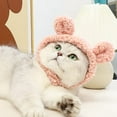 thumbnail image 5 of Dalrosia Cute Cat Costume Warm Bear Hat for Cat Adjustable Soft Small Pet Headwear Bear Hat for Cat Puppy Dog, 5 of 6
