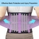thumbnail image 2 of Faja de soporte lumbar TESETON para hombres y mujeres, transpirable, para escoliosis, con 8 huesos reforzados, para aliviar el dolor lumbar y ciática. Talla 02, morado-XL., 2 of 5