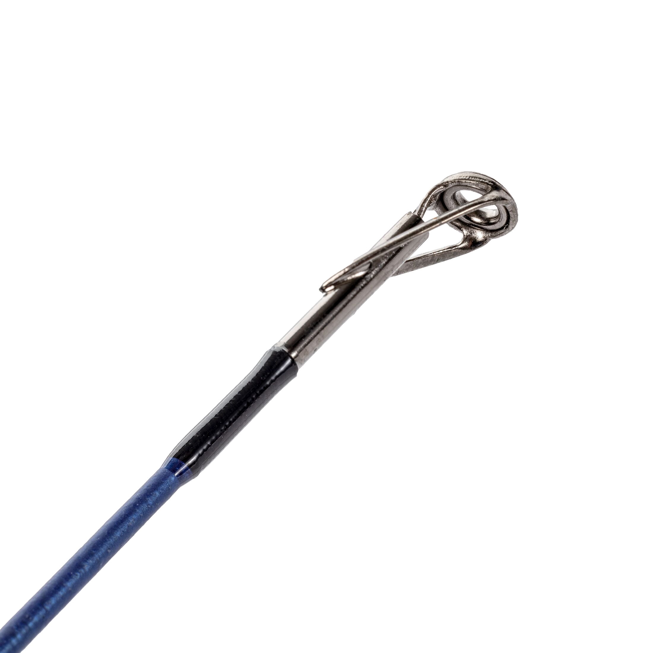 Lew’s American Hero Spinning Fishing Rod, 7-Foot 1-Piece, Medium Power, Fast Action, IM6 Graphite Rod, Stainless Steel Guides and Inserts, EVA Split-Grip, No Foul Hook Keeper, Black/Blue