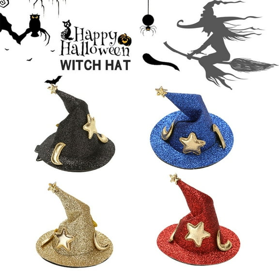 Wovilon Halloween Party Favors Halloween children hairpin witch headdress hat decoration hair accessories