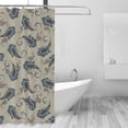 thumbnail image 2 of Shower Curtain, Paisley Print No.J917 Waterproof Fabric Plastic Shower Curtain, Drying Fast Bathroom Curtain with 9 Buttonholes, Ruffle Shower Curtain 60x72in, 2 of 8