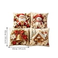 thumbnail image 2 of Christmas Indoor Decorations 2026 4 Pack Christmas Decorative Throw Pillow Covers Stereo Visual Holiday Cushion Slipcovers Pillow Cases With Hidden Zipper For Sofa, 2 of 7