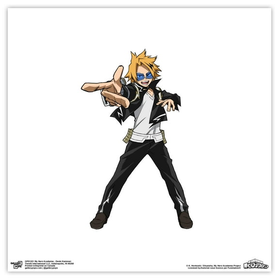 Gallery Pops My Hero Academia - Denki Kaminari Wall Art, Unframed Version, 12" x 12"