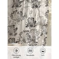thumbnail image 6 of Sheer Curtains 96 Inches Long 2 Panels Set for Living Room, Vintage Floral Semi Sheer Curtains for Windows, Grey Spring Dandelion Plants Flower Botanical Voile Window Treatments Rod Pocket Curtain, 6 of 7
