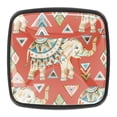 thumbnail image 1 of 4 Pcs Square Cabinet Handle Cupboard Knob Drawer Pulls Handle Elephant Drawer Knobs with Screws Furniture Decoration, 1 of 5