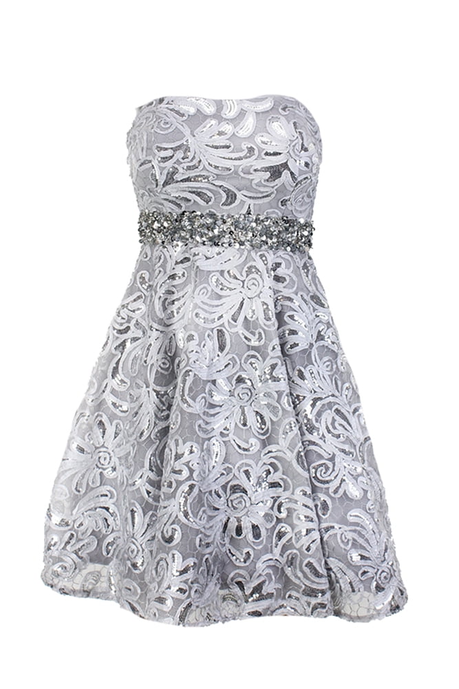betsy adam silver dress