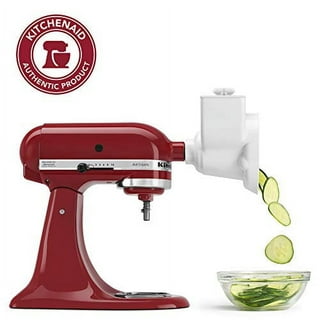  KitchenAid Artisan Series Stand Mixer, 5 Quart, Feathered Pink​  & Fresh Prep Slicer/Shredder Attachment, White: Home & Kitchen
