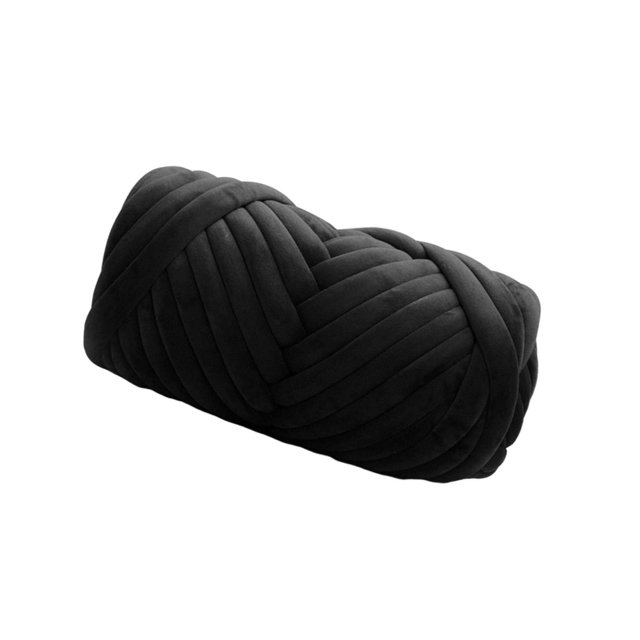 Chunky Yarn Knitting Arm Knit Soft Yarn 250G Crocheting Knitting Jumbo for DIY Rug Making Sweaters Black