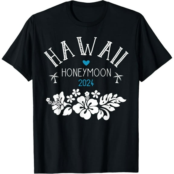 Hawaii Honeymoon for Matching Couples 2025 Just Married T-Shirt