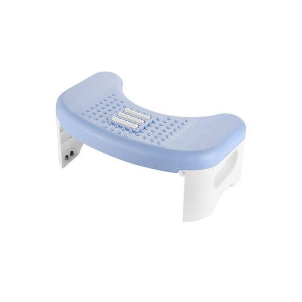 Reposapiés Cateissary para adultos niños y muebles resistentes al desgaste taburetes reposapiés de inodoro interior Azul blanco