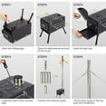 thumbnail image 5 of RedSwing Camping Tent Stove, Alloy Steel Wood Burner Portable Wall Tent Stove, Compact Mobile Wood-Fired Stove Set with Chimney Tubes &Tent Ropes for Travel, Cooking, Ice Fishing, 5 of 9