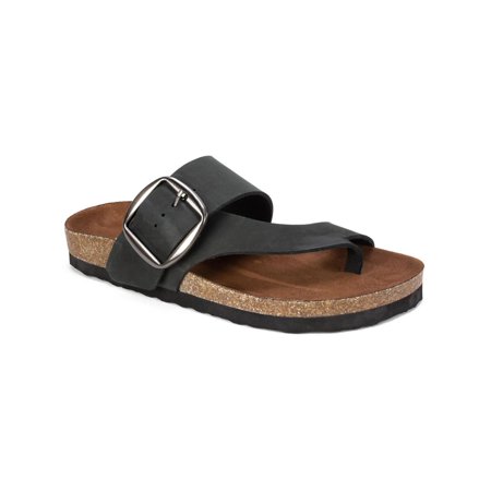 UPC 190748501201 product image for White Mountain Womens Harley Leather Slip On Footbed Sandals | upcitemdb.com