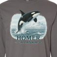 thumbnail image 4 of Inktastic Homer Alaska Whale Long Sleeve T-Shirt, 4 of 5