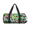 thumbnail image 2 of Gaeub Colorful Tie Dye Stained Glass Lightweight Travel Cylinder Bag Gym Tote Bag Sports Training Duffle Bag with Pockets and Straps, 2 of 8