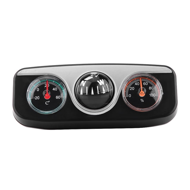 Hygromètre de Voiture, Boussole de Navigation 3 en 1 pour Voiture, Camion, Boussole de Voiture Haute Capacité