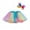 Multicolor, variant on Girls Skirts Rainbow Ballet Hairpin Splice Roleplay Party +Bow Dance Dress Clothes