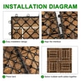 thumbnail image 4 of 10 Pack Acacia Wood Assembled Flooring 12x12 Inch Interlocking Patio Deck Tiles with Grass Accents, 4 of 5