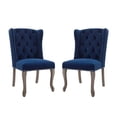 thumbnail image 1 of Modway Apprise Performance Velvet Tufted Accent Chair, Navy, Set of 2, 1 of 8