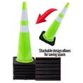 thumbnail image 2 of 36" Lime Traffic Cones, Two Reflective Collars - 6, 2 of 3