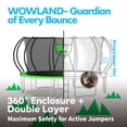 thumbnail image 2 of WOWLAND Trampoline 14FT for Kids and Adults with Lights, 1400LBS Heavy Duty Trampoline Outdoor with Enclosure Net and Basketball Hoop, Recreational Backyard Trampoline, Easy Assembly, Birthday Gift, 2 of 9