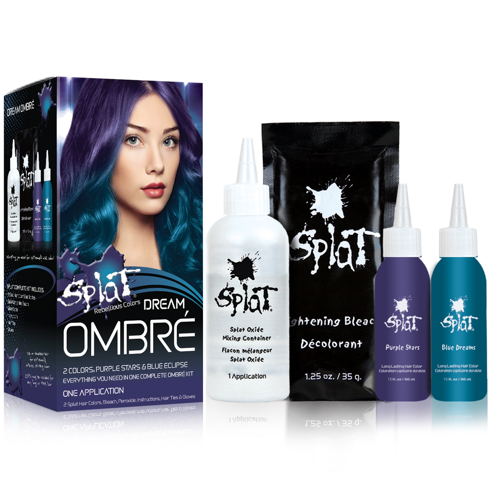 Splat Semi Permanent Bold Hair Color Kit Dream Ombre Walmartcom