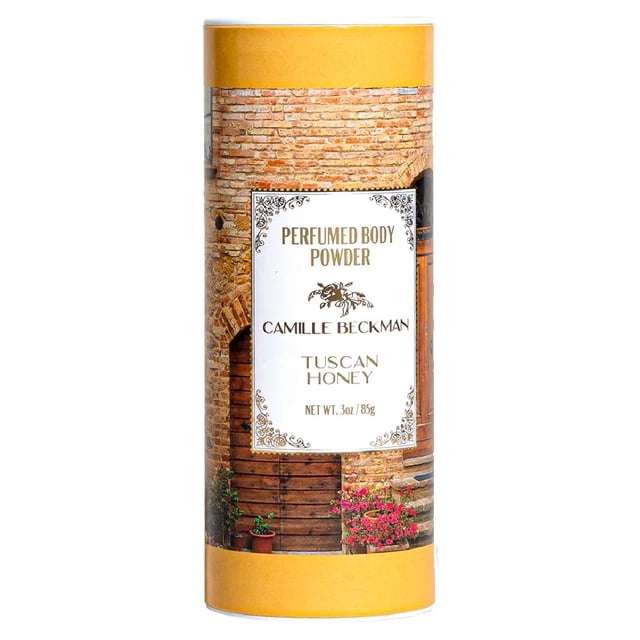 Polvo corporal sin talco con aroma a miel toscana, polvo perfumado Camille Beckman, 3 onzas