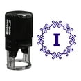 thumbnail image 1 of Printtoo Octagon Celtic Swirl Frame I Alphabet Monogram Initial Self Inking Rubber Stamp Office Stationary-Violet, 1 of 3