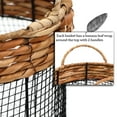 thumbnail image 3 of trademark innovations oval wire tall garden home dcor baskets with wicker and handles - set of 3, 3 of 5