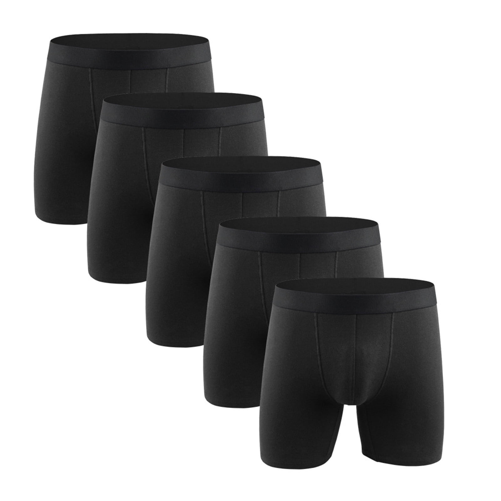 Men's Boxer Briefs Mid Waist Anti-Chafing Moisture-Wicking Underwear ...