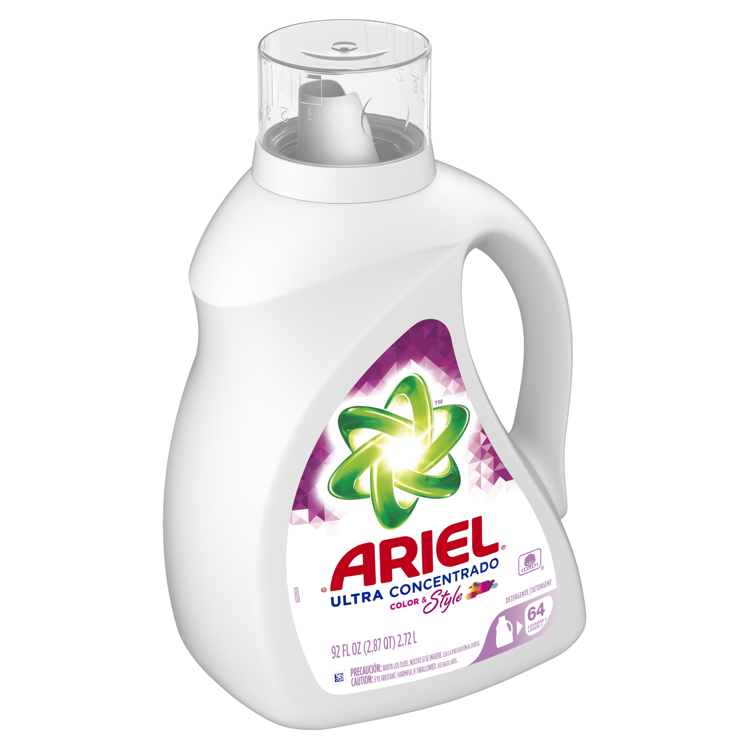 Ariel Lessive Liquide + Ultra Détachant - 4 x 17 Lavages - Pack