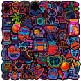 thumbnail image 1 of Paquete de pegatinas Neon Aesthetic, 50 unidades, estilo Creative Ins, vinilos, 1 of 2