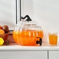 thumbnail image 4 of (2 pack) Way To Celebrate 1.5 Gallon Clear Pumpkin Glass Beverage Dispenser, 4 of 8