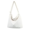 thumbnail image 2 of Yesbay Women Canvas Shoulder Bag Adjustable Strap Handbag Storage Pouch,White, 2 of 8