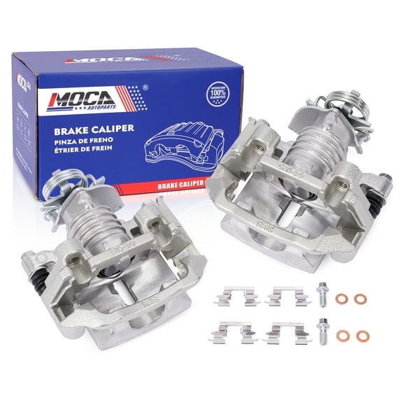 MOCA AUTOPARTS 2x Rear Brake Calipers w/ Bracket Fit for 2004-2012 Chevrolet Malibu & 2005-2010 Pontiac G6 & 2006-2009 Saturn Aura
