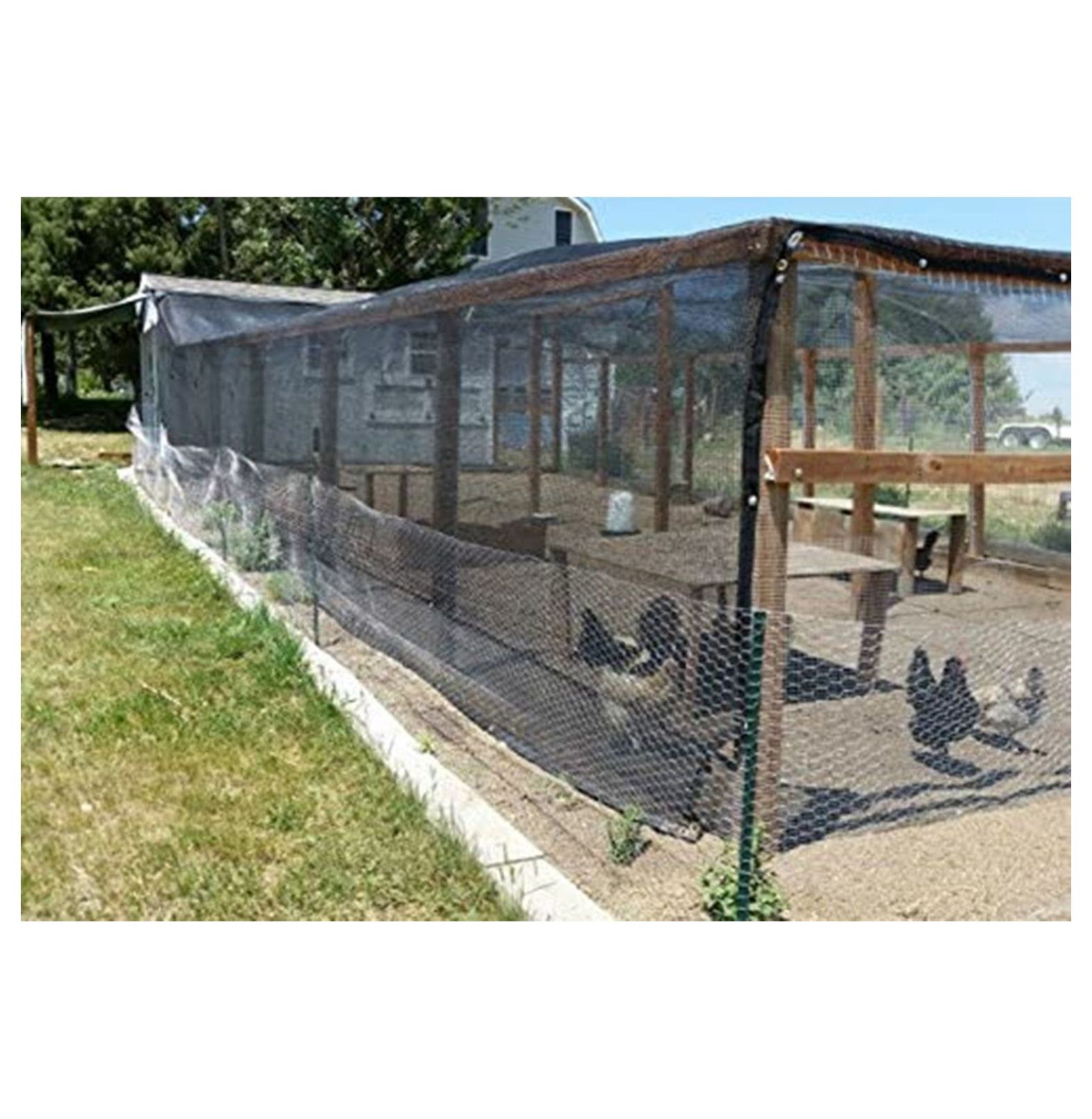 50% Shade Cloth Black - UV Resistant Sunblock Fabric for Plants, Garden, Patio - 6ft x 12ft with Clips