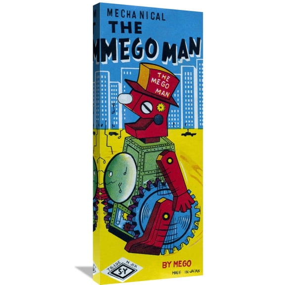 Global Gallery Retrobot,'The Megoman' Stretched Canvas Artwork