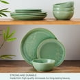 thumbnail image 6 of Pfaltzgraff Carrie 12 Piece Stoneware Dinnerware Set Green, 6 of 9