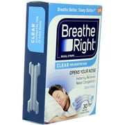 Breathe Right Nasal Strips Clear Small/Medium 30 Each (Pack of 4)