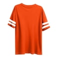 thumbnail image 5 of DPTALR Women's Plus Size Round Neck Short Sleeve Spring/Summer Basic T-Shirt Top,Orange,Size XXXL, 5 of 5