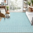 thumbnail image 3 of Garvee 5'x7' Modern Plaid Area Rug Abstract Rugs for Living Room, Washable Rug Non-Slip Low Pile Accent Carpet for Bedroom Home Office, Light Blue, 3 of 8