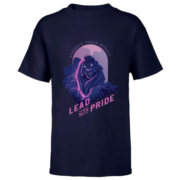 Disney The Lion King 30th Anniversary Lead with Pride Mufasa - Short Sleeve T-Shirt for Kids - Customized-Navy