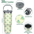 thumbnail image 3 of 30 oz Frog Tumbler With Handle and Straw, 30oz Frog Flip Straw Tumbler Insulated Coffee Travel Mugs Cup Water Bottle Frog Gifts for Frog Lovers Women Girls, 3 of 6