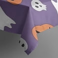 thumbnail image 5 of Purple Halloween Ghosts Skulls and Bats Square Tablecloth,Waterproof Square Table Cover,Wipeable Spillproof Washable Table Cover for Home Kitchen Party Decor 52"x52"(132x132cm), 5 of 6